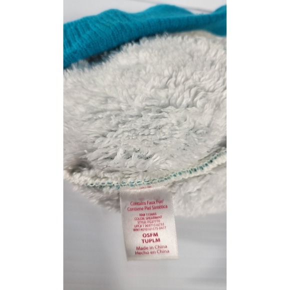 Owl Pom Pom Beanie Hat Winter Knit Warm Fleece Lined OSFM - Picture 5 of 6